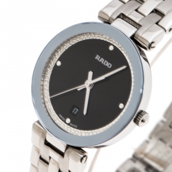مملوكة مسبقًا ساعة يد نسائية رادو فلورانس R48874153  ستانلس ستيل سوداء 28 مم