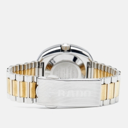 Rado Yellow Dial Tungsten Carbide Two-Tone Stainless Steel Diamond Diastar R12403633 Women's Wristwatch 27 mm