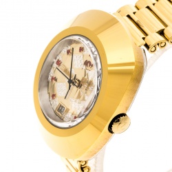 Pre Owned Rado Diastar Gold Plated Stainless Steel Women's Wristwatch 27 mm