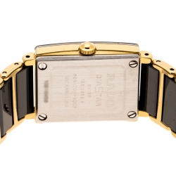 مملوكة مسبقًا ساعة يد نسائية رادو انتغرال جوبيلي 153.0383.3 سيراميك تيتانيوم ستانلس ستيل مطلية ذهب سوداء 18مم