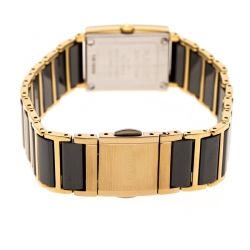 مملوكة مسبقًا ساعة يد نسائية رادو انتغرال جوبيلي 153.0383.3 سيراميك تيتانيوم ستانلس ستيل مطلية ذهب سوداء 18مم