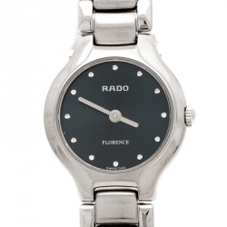 Pre Owned Rado Blue Stainless Steel Florence 322.3758.4 Women's Wristwatch 23 mm