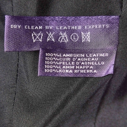 Pre Owned Ralph Lauren Collection Black Leather Peplum Style Jacket M