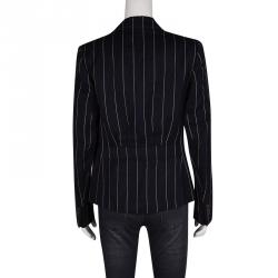 Pre Owned Ralph Lauren Navy Blue Striped Blazer L