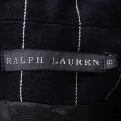 Pre Owned Ralph Lauren Navy Blue Striped Blazer L