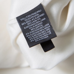 Pre Owned Ralph Lauren Off White Wool Portia Blazer L