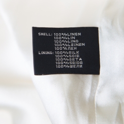 Pre Owned Ralph Lauren Cream Linen Silk Lined Leander Blazer S