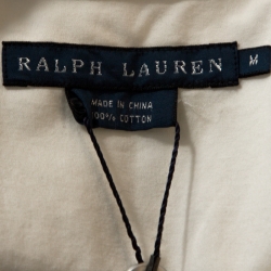 Pre Owned Ralph Lauren White Cotton Balloon Sleeve Oversized Blouse M