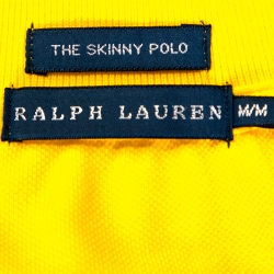 Pre Owned تي شيرت رالف لورين قطن أصفر إكويستريان قطن سكيني M