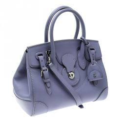 Pre Owned Ralph Lauren Lilac Leather Ricky Top Handle Bag