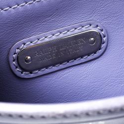 Pre Owned Ralph Lauren Lilac Leather Ricky Top Handle Bag