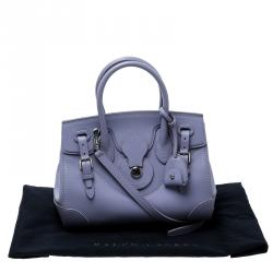 Pre Owned Ralph Lauren Lilac Leather Ricky Top Handle Bag