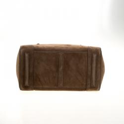 Pre Owned Ralph Lauren Brown Suede Ricky Top Handle Bag