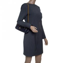 Pre Owned Ralph Lauren Black Leather Ricky Chain Shoulder Bag