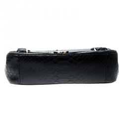 Pre Owned Ralph Lauren Black Leather Ricky Chain Shoulder Bag