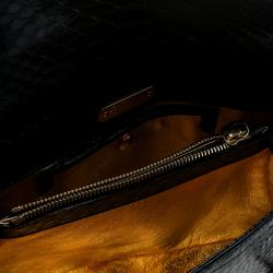 Pre Owned Ralph Lauren Black Leather Ricky Chain Shoulder Bag