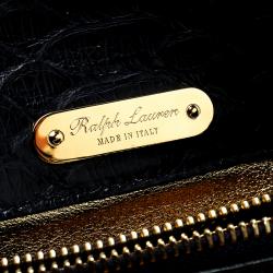 Pre Owned Ralph Lauren Black Leather Ricky Chain Shoulder Bag