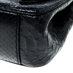 Pre Owned Ralph Lauren Black Leather Ricky Chain Shoulder Bag