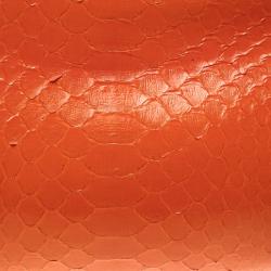 Pre Owned Ralph Lauren Orange Leather Clutch Bag