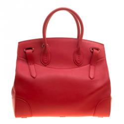 Pre Owned Ralph Lauren Red Leather Ricky Top Handle Bag