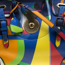 Pre Owned Ralph Lauren Multicolor Leather Ricky Top Handle Bag
