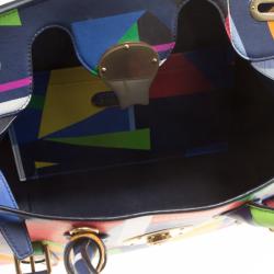 Pre Owned Ralph Lauren Multicolor Leather Ricky Top Handle Bag