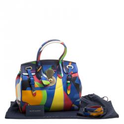 Pre Owned Ralph Lauren Multicolor Leather Ricky Top Handle Bag