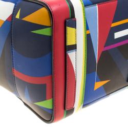 Pre Owned Ralph Lauren Multicolor Leather Ricky Top Handle Bag