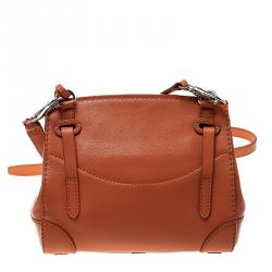 Pre Owned Ralph Lauren Orange Leather Ricky Crossbody Bag