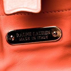 Pre Owned Ralph Lauren Orange Leather Ricky Crossbody Bag