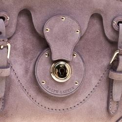 Pre Owned Ralph Lauren Lilac Suede Ricky Crossbody Bag