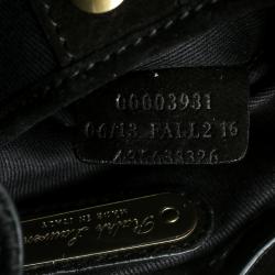 Pre Owned Ralph Lauren Black Leather Drawstring Fringed Bucket Bag
