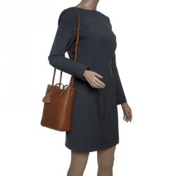 Pre Owned Ralph Lauren Brown Smooth Leather Tote