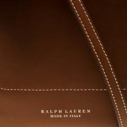 Pre Owned Ralph Lauren Brown Smooth Leather Tote