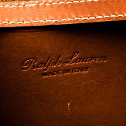 Pre Owned Ralph Lauren Brown Smooth Leather Tote
