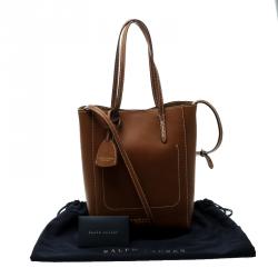 Pre Owned Ralph Lauren Brown Smooth Leather Tote