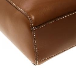 Pre Owned Ralph Lauren Brown Smooth Leather Tote