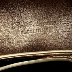 Pre Owned Ralph Lauren Bronze Leather Backpack