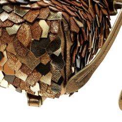 Pre Owned Ralph Lauren Bronze Leather Backpack