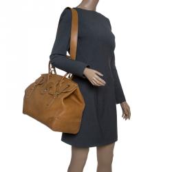 Pre Owned Ralph Lauren Brown Smooth Leather Ricky Top Handle Bag