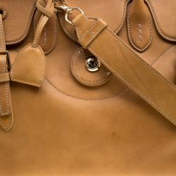 Pre Owned Ralph Lauren Brown Smooth Leather Ricky Top Handle Bag