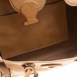 Pre Owned Ralph Lauren Brown Smooth Leather Ricky Top Handle Bag