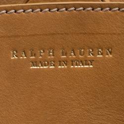 Pre Owned Ralph Lauren Brown Smooth Leather Ricky Top Handle Bag