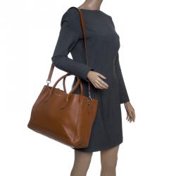 Pre Owned Ralph Lauren Brown Leather Classic Tote