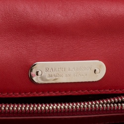 Pre Owned Ralph Lauren Red Patent Leather Ricky Chain Shoulder Bag