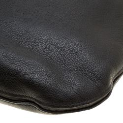 Pre Owned Ralph Lauren Black Leather Flat Hobo