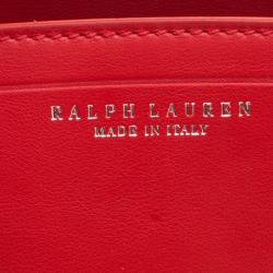 Pre Owned Ralph Lauren Red Leather Ricky Top Handle Bag
