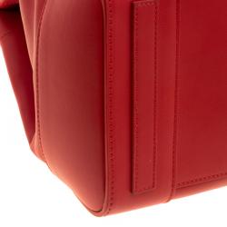 Pre Owned Ralph Lauren Red Leather Ricky Top Handle Bag