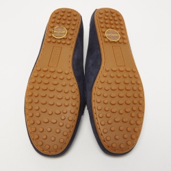 Pre Owned Ralph Lauren Navy Blue Suede Barnsbury Loafers Size 38