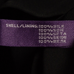 Ralph Lauren Purple Label Black Silk Shoulder Strap Midi Meredith Dress S